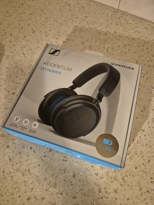 Casti wireless overear negre sennheiser accentum