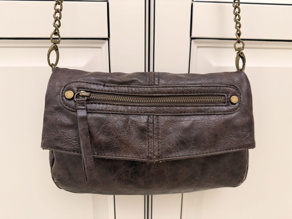 Geanta crossbody Nine West - piele ecologica, maro inchis