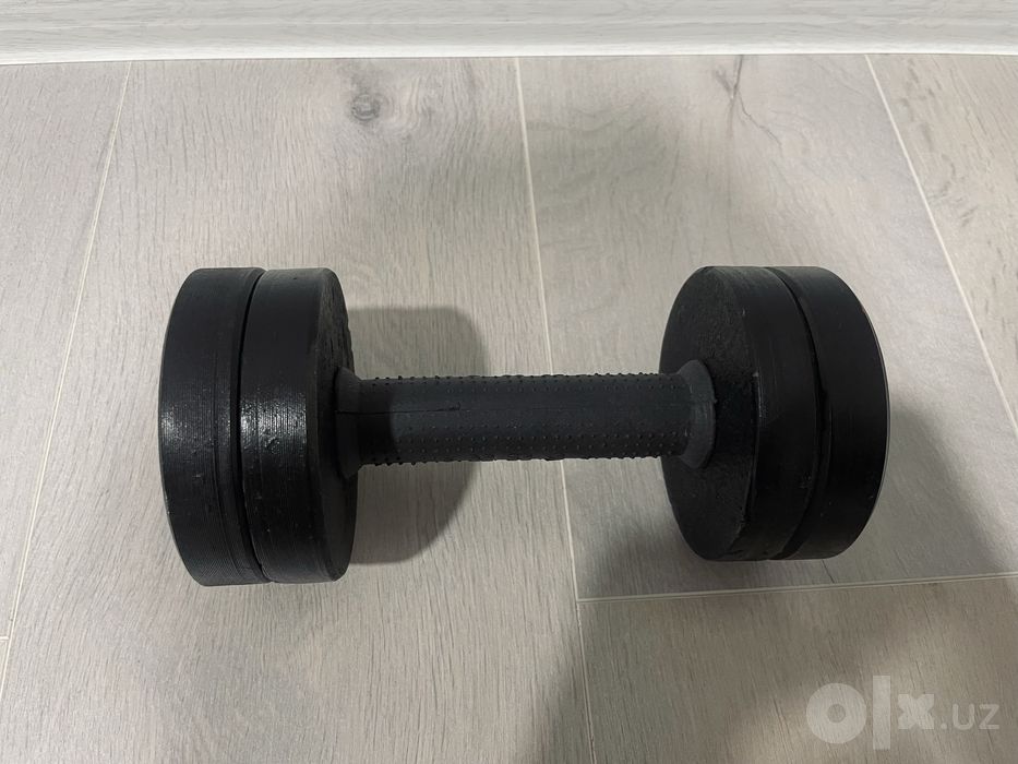 Гантели 14 кг и 4 кг + утяжелители 3 кг