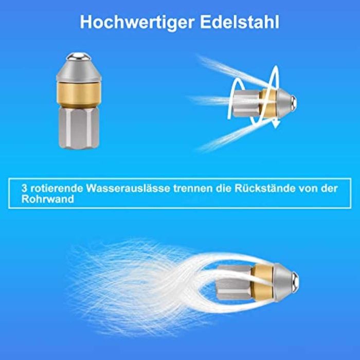 Маркуч за отпушване на канали за водоструйки Karcher, Lavor Bosch и др
