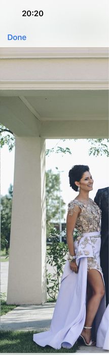 Rochie de seara lunga cu trena detașabilă