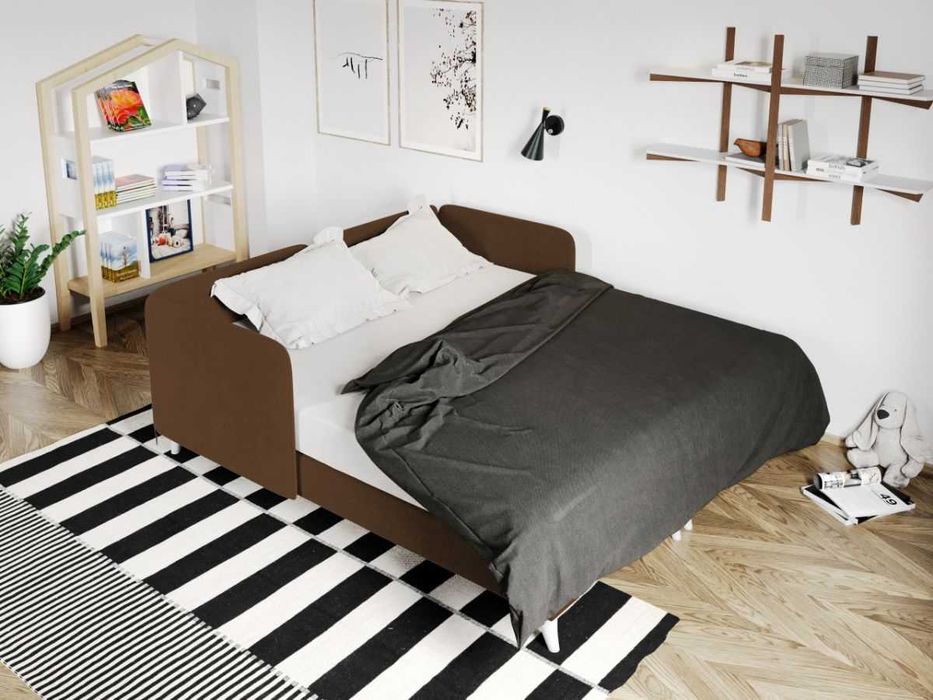 Divan dublu / Pat matrimonial tapitat Maro Soft Fix