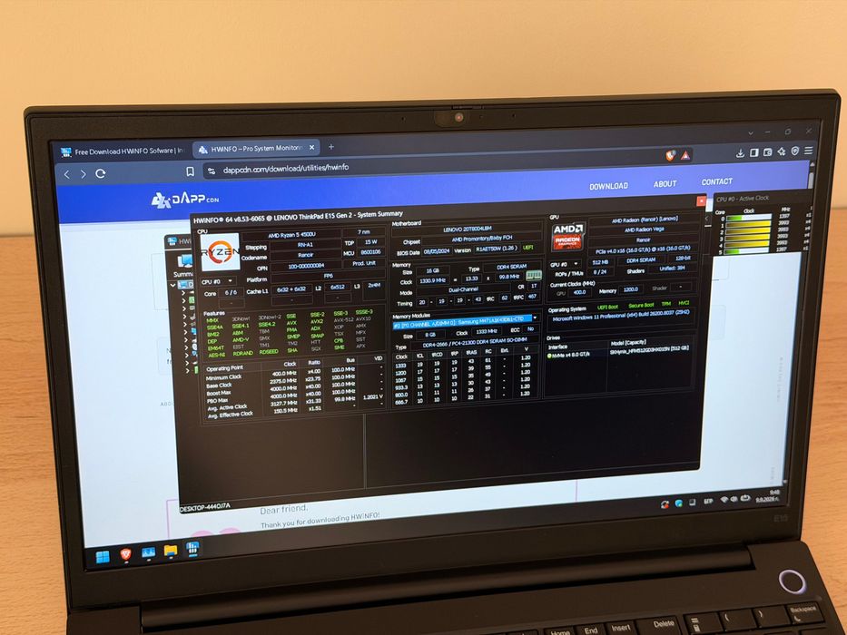 Лаптоп lenovo e15 gen2