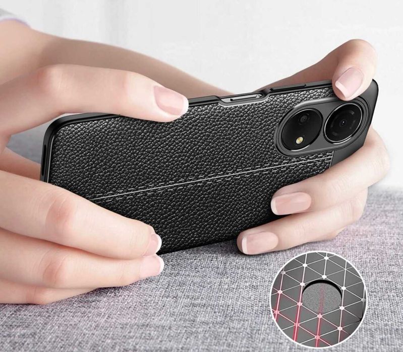 Husa Premium Antisoc model PIELE pentru Honor X7 4G, Honor X8 4G