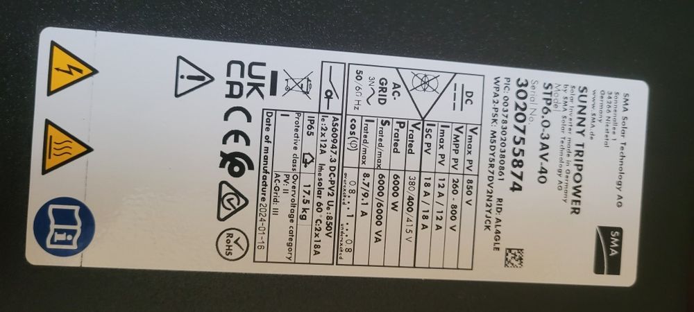 Invertor panouri fotovoltaice sma 5kw