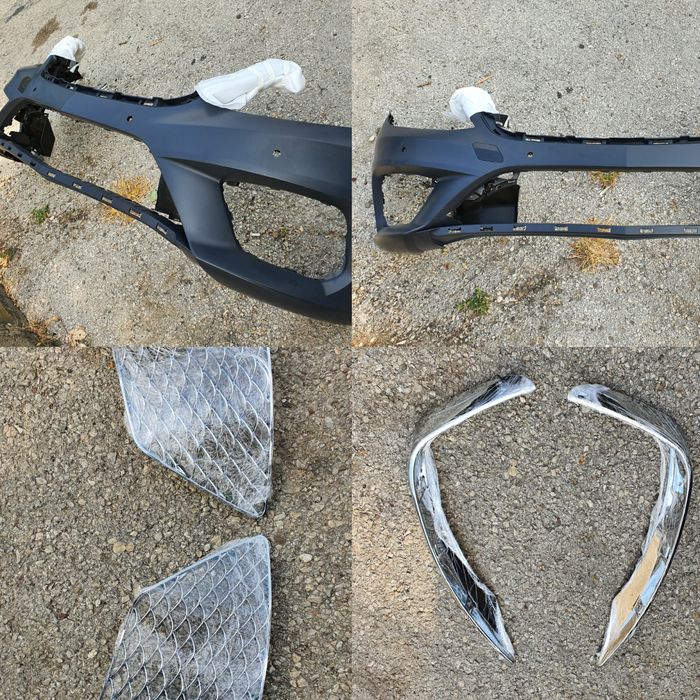 W222 предна броня лайсни решетка абсорбер греда държач спойлер основа