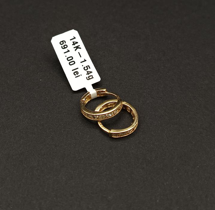 Cercei damă Aur 14k/585.  1,54 gr
