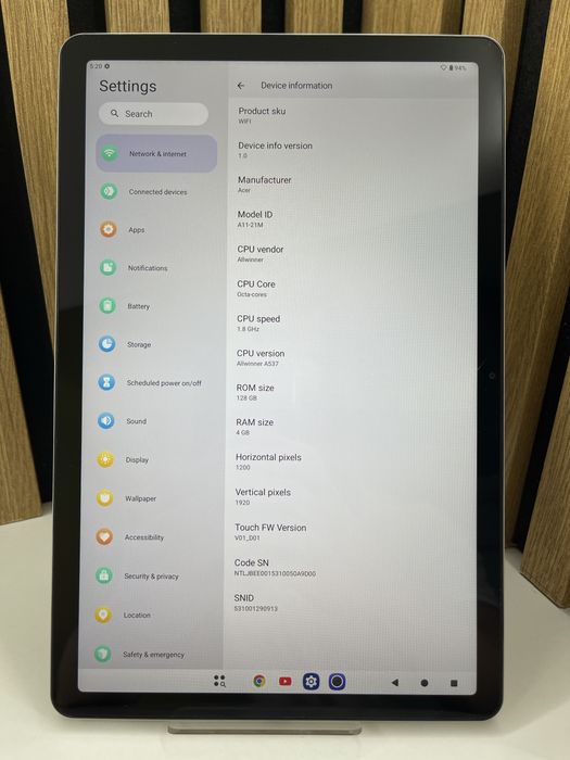 Tableta Acer Iconia 11 128Gb 4Gb ram Garantie / Factura #57990