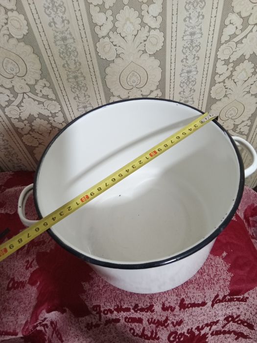 Кастрюля эмаль белая 5литров