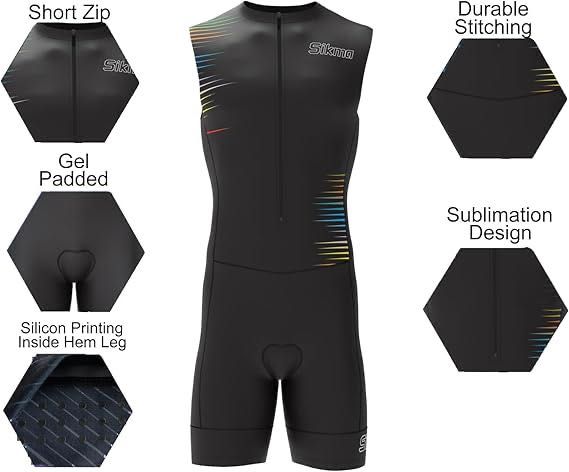 Costum ciclism fără mâneci bărbați,SIKMA,căptușit cu gel,măsura L,nou