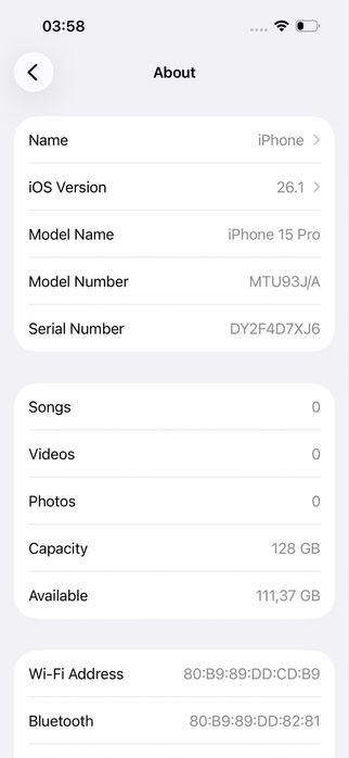 Apple iPhone 15 Pro,Natural Titanium,128GB *КатоНов*88% Battery*