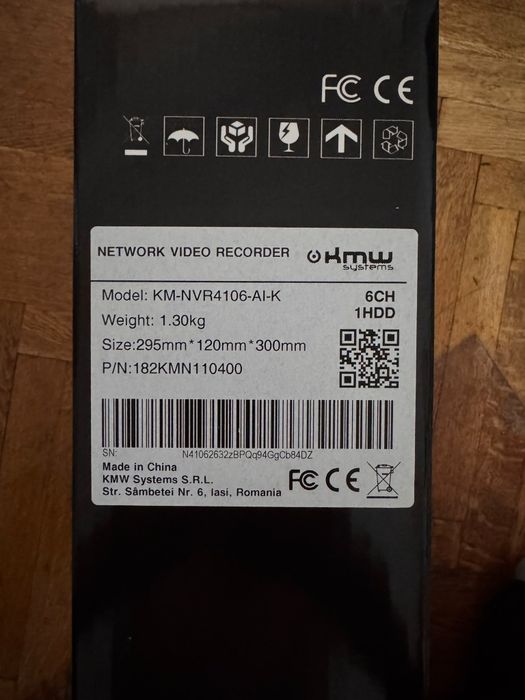Kit supraveghere IP: NVR KMW 6 canale AI + Switch PoE 8 porturi 150W