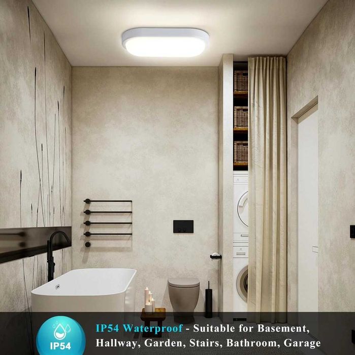 Lampă de tavan LED Letlit, lampă de perete cu lumină ovală de 18W