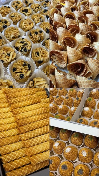 Пирожные капкейки бауырсаки