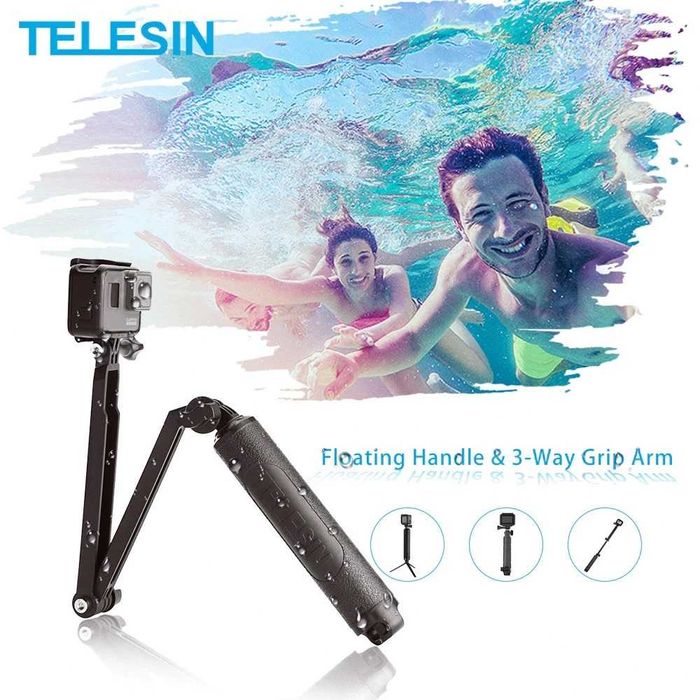 Brat pliabil selfie stick trepied suport filmare GoPro 8 9 10 11 12 13