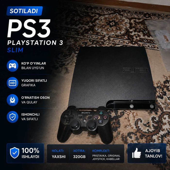 PS3 Slim sotiladi — 850 000 so‘m