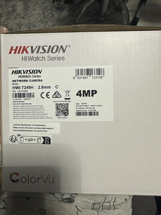 Camera IP ColorVu Hikvision HiWatch HWI-T249HA