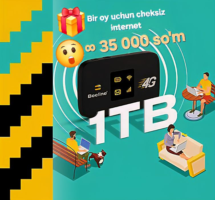 Mobile router + cheksiz internet 1oy sovgaga