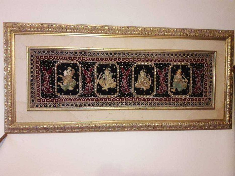 Tablou decor tesut pe Covor persan 100% lana cu tenta asiatica