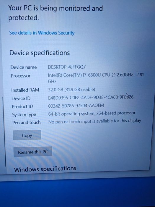 Okazie Laptop Panasonic CF-54 FHD Mk2 i7 32Gb 1TB SSD M.2 2baterii