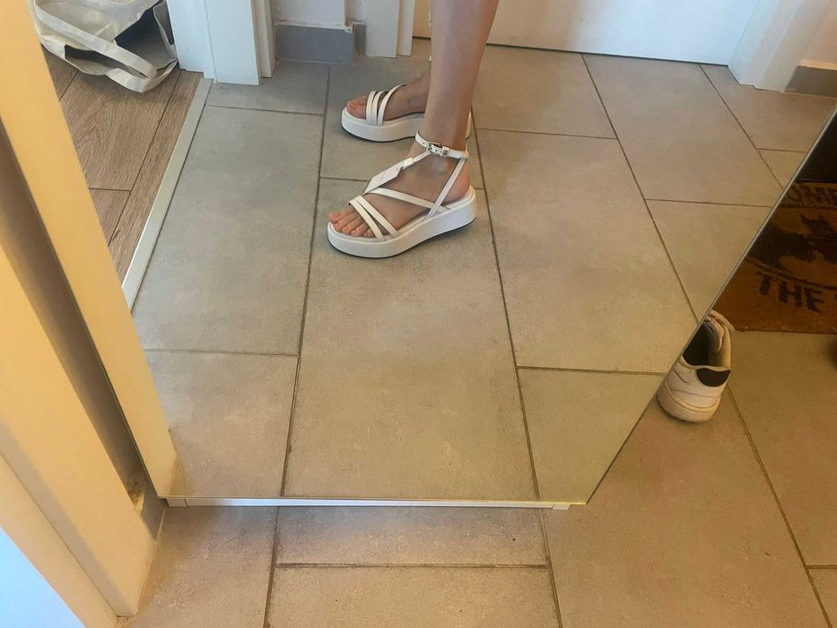 Sandale albe Tommy Hilfiger