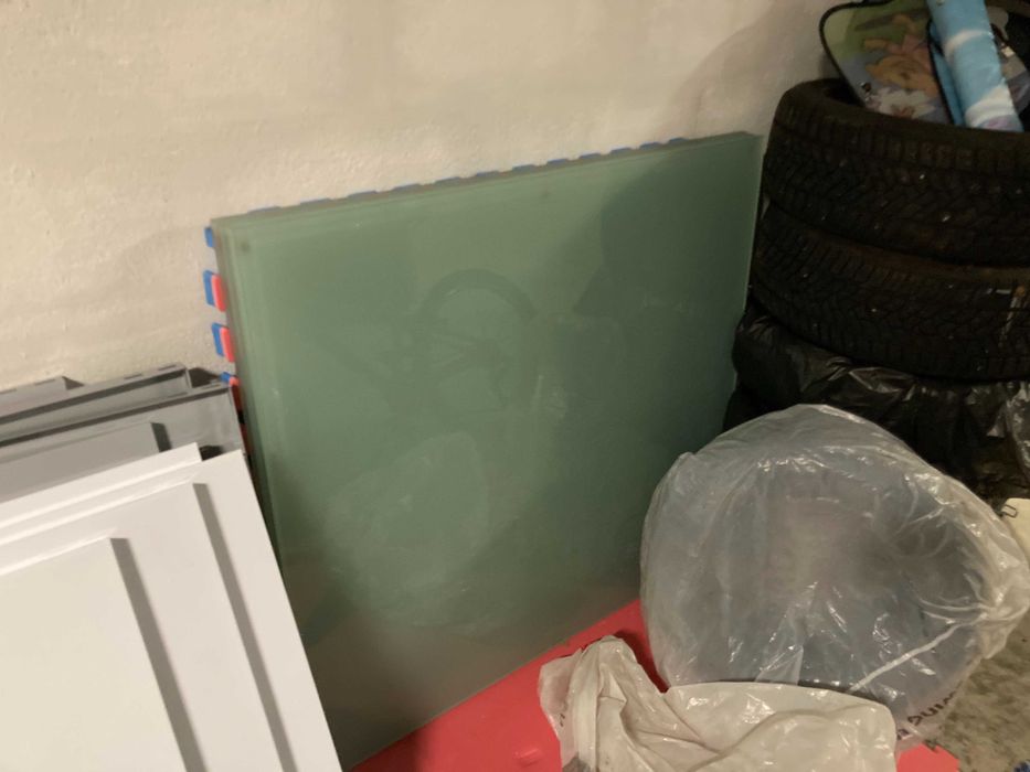 стъклен парапет 3 двойни матови пакета 112х103