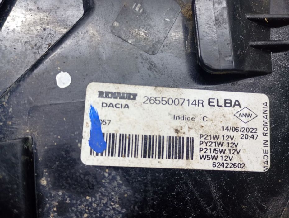 Stop dreapta 265500714R Dacia Logan 3 (2020 - 2024) 1.0 tce  H4D480 1.0 tce  H4D480 H4D480