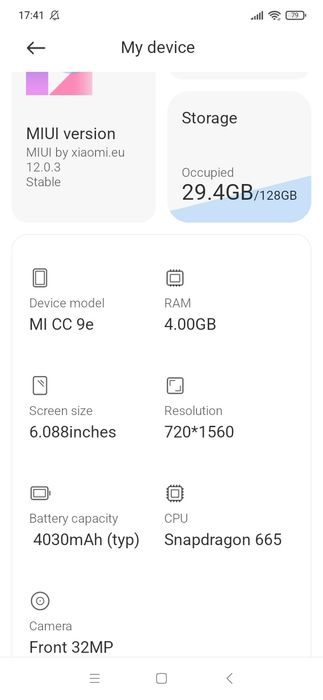 Xiomi A3..4/128 ideal