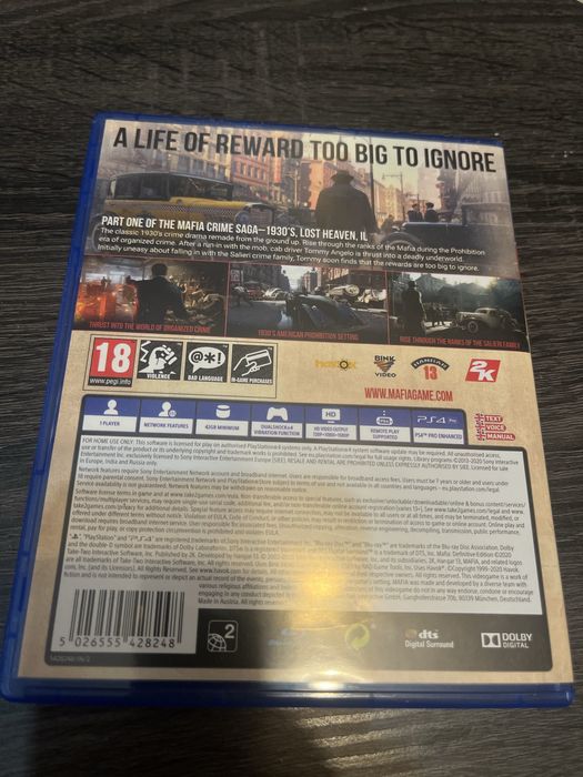Игра на PS4 Mafia Definitive edition