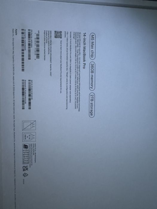 MacBook Pro / M5 MAX / Sigilat
