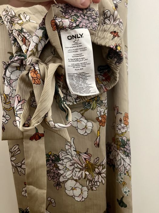 Salopeta camasa ie pantaloni boho chic vara imprimeu plaja