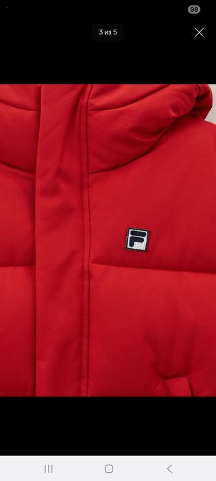 Пуховик FILA красный(новый)