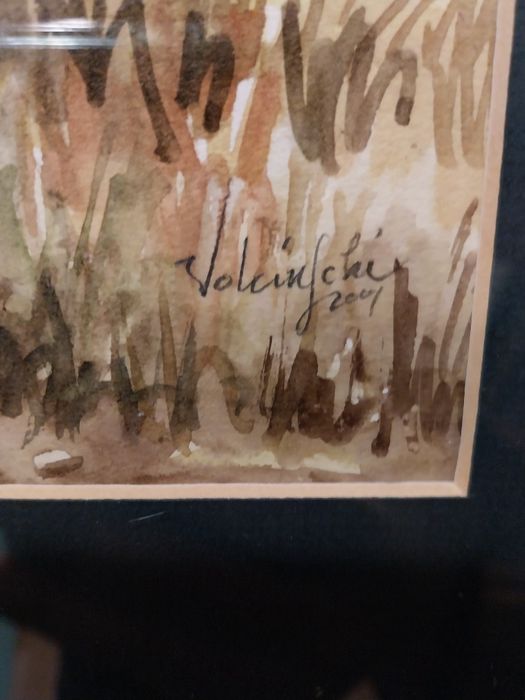 "Mesteceni" - C. VOLCINSCHI - Acuarela