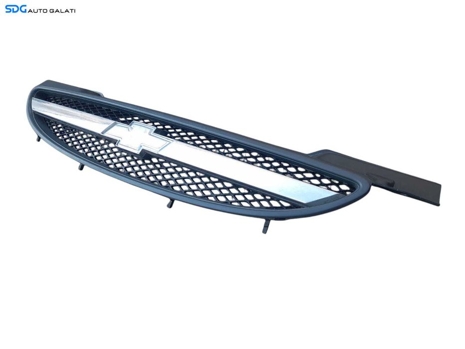 Grila Centrala cu Emblema Sigla de pe Bara Spoiler Fata Chevrolet Aveo 2003 - 2008 Cod 96492235 [N1112]