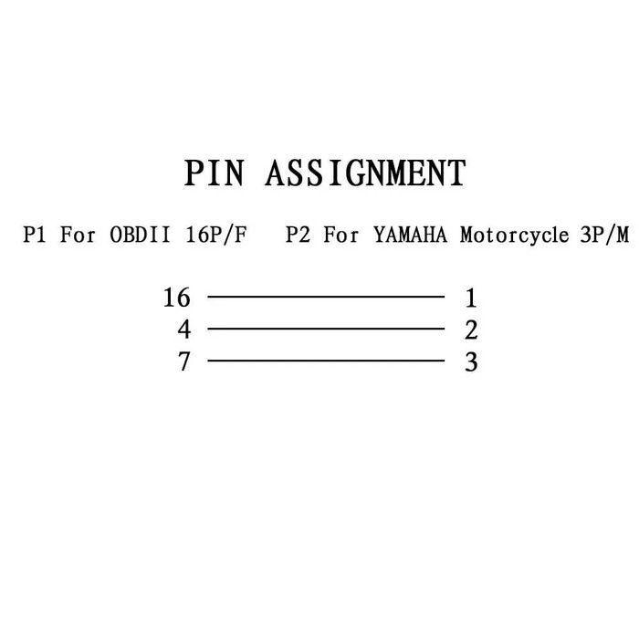 3-Pin към OBD2 16-Pin Адаптер за Yamaha Мотоциклети