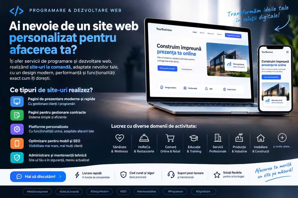 Creare pagini web site Optimizare SEO la super preturi
