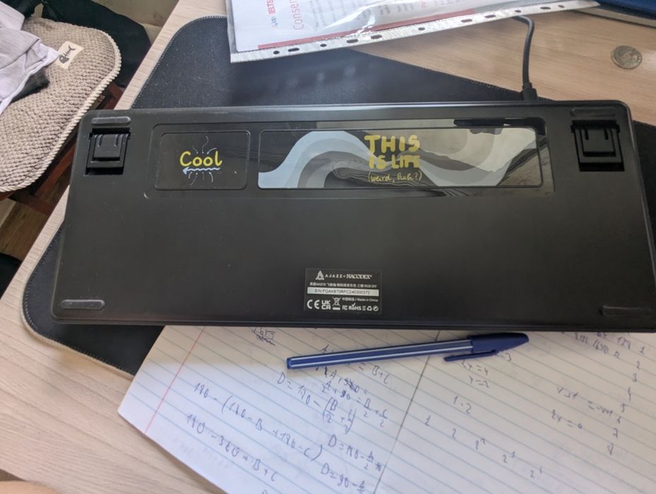 Ajazz ak870 side printed