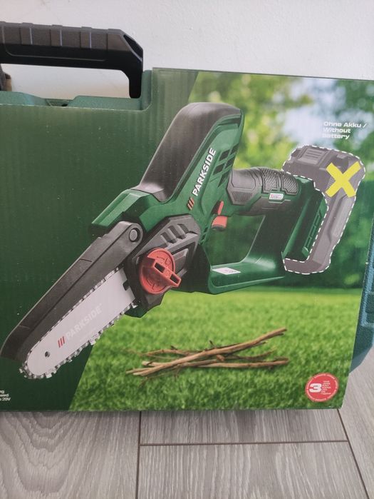 Mini drujba 20 V Parkside fierastrau crengi cu lant de rezerva
