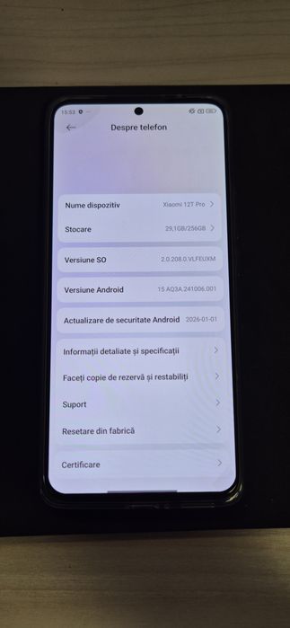 Telefon Xiaomi Mi 12T Pro, 5G, 12GB RAM, 256GB Memorie Interna