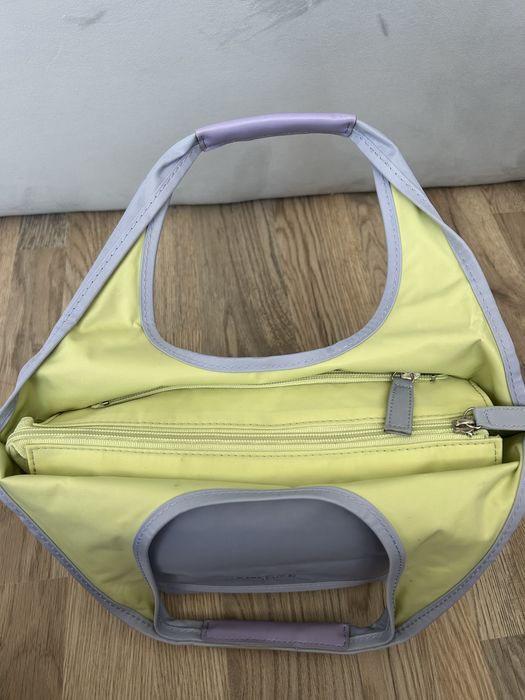 Лилаво зелена чанта