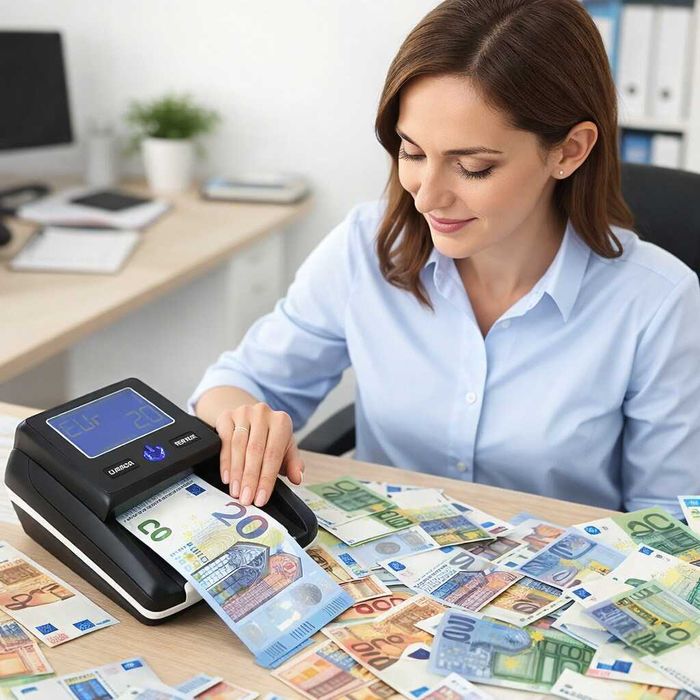 Дигитален детектор за банкноти 2501 с UV защита – EUR / USD