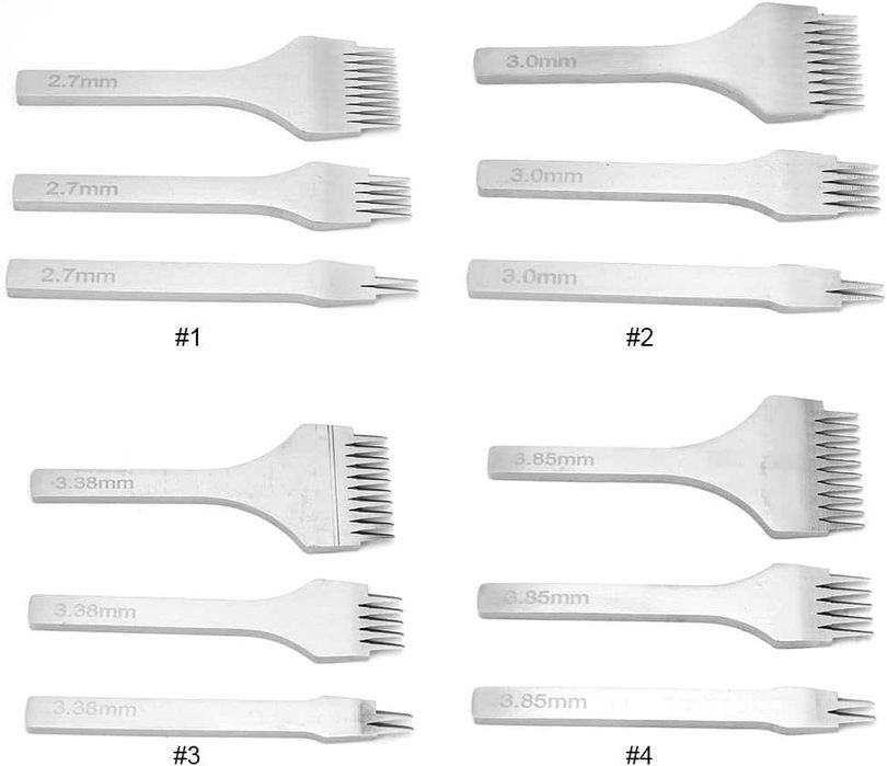 кожарски, сарашки вилици за обработка на кожа, замбовидни, диагонални