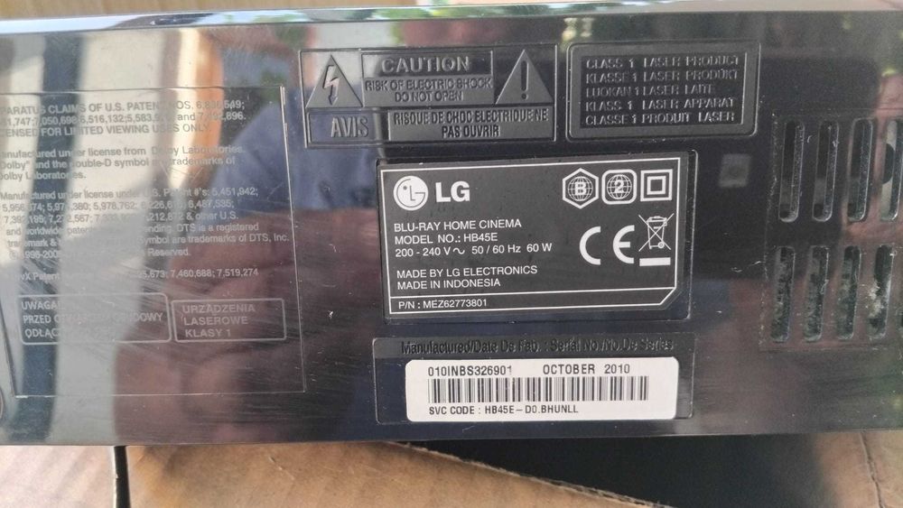 Vand Blu-Ray Home Cinema LG