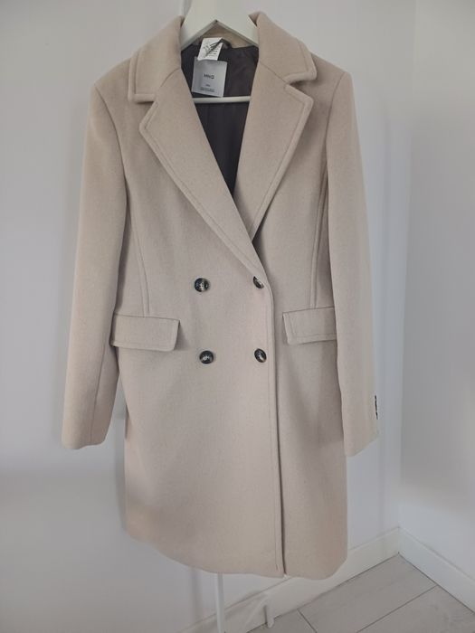 Palton MANGO bej lână M l