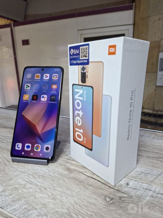 Redmi note 10 pro joyi 128gb rangi qora