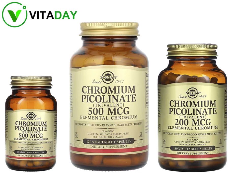 Solgar пиколинат хрома хрома, 500 мкг, Solgar Chromium Picolinate