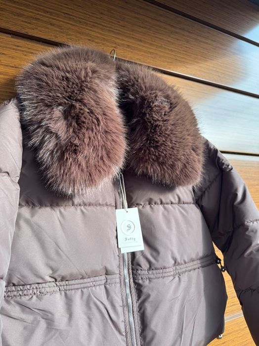 Дебело зимно яке с пухена яка