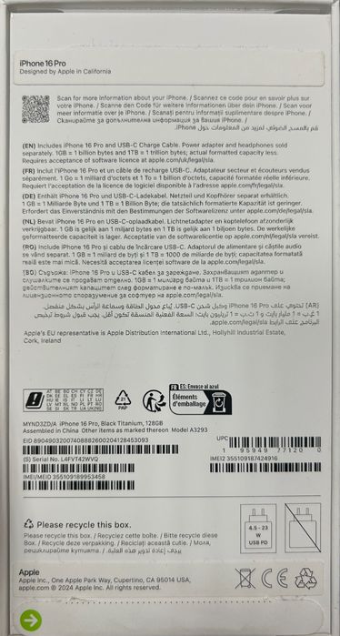 iPhone 16 PRO 128GB BLACK