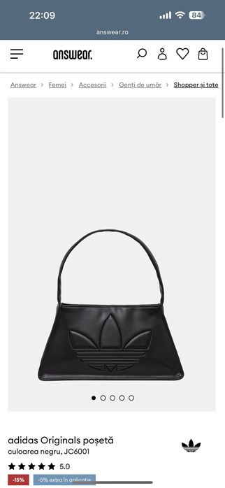 Geantă Adidas originală neagră