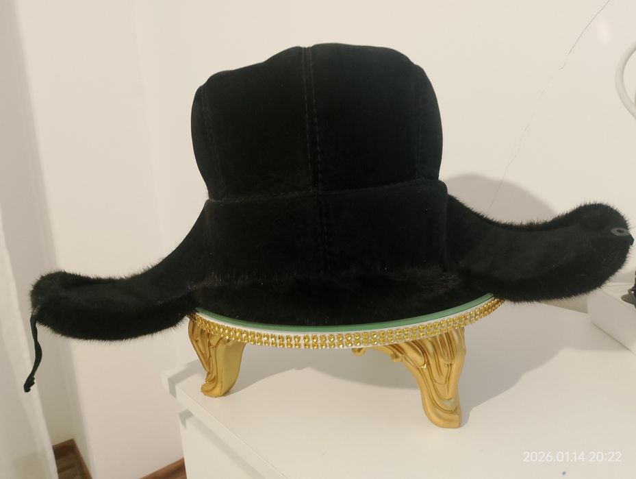 Норковая мужская шапка